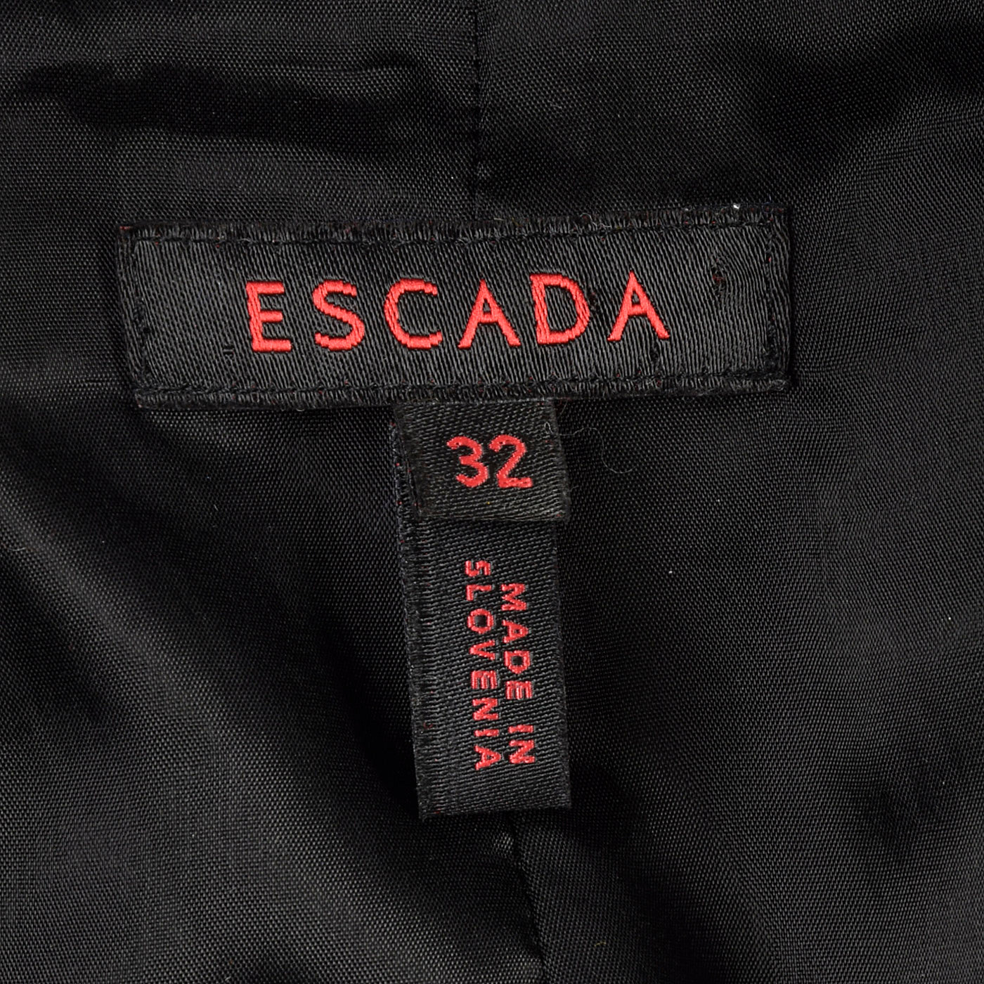 1990s Escada Black Pencil Skirt with Draped Detail
