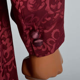 1950s Mens Deadstock Burgundy Robe with Shawl Collar