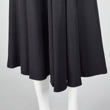1950s Black Pleated Waistband Skirt