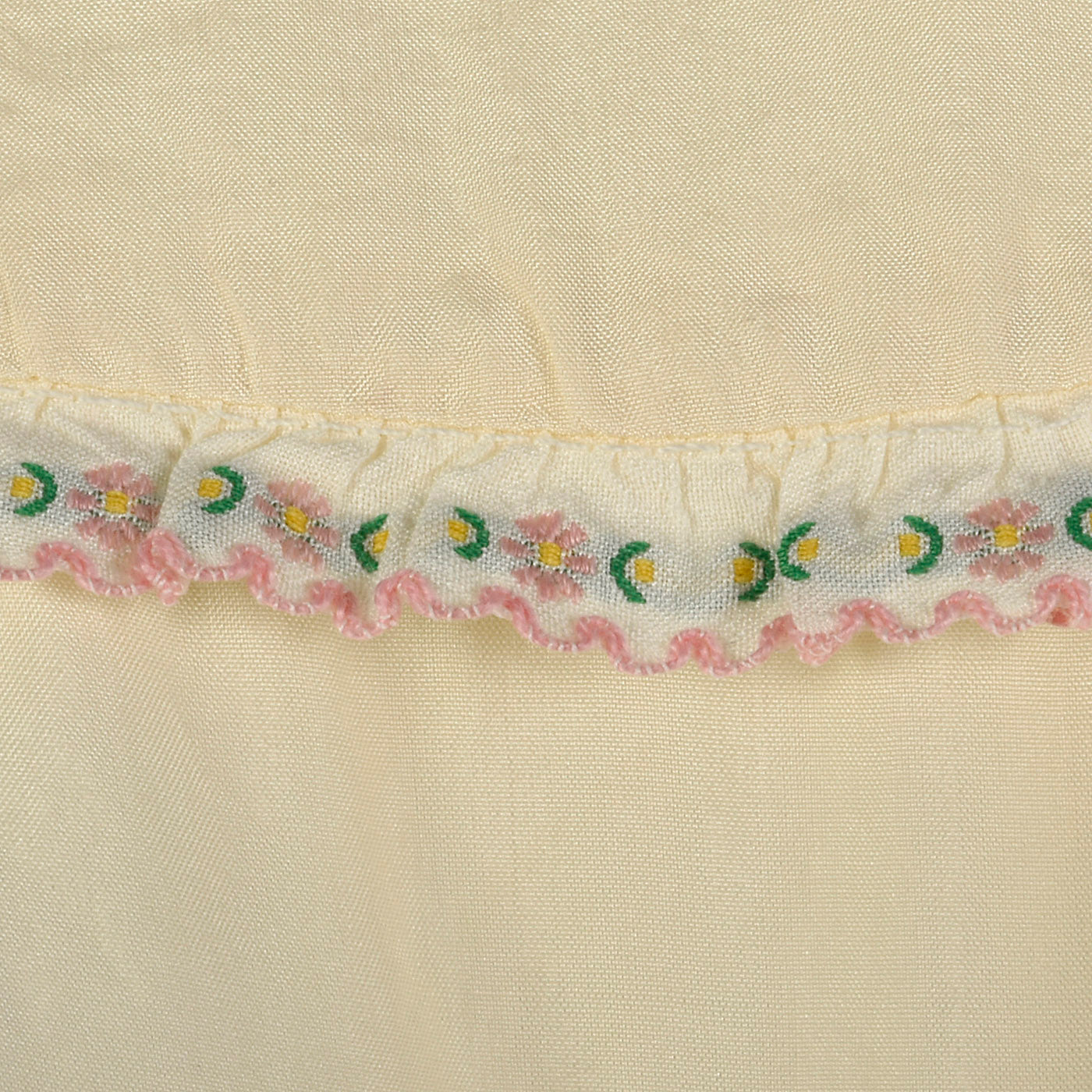 1930s Silk Nightgown with Drawstring Ribbon Waist