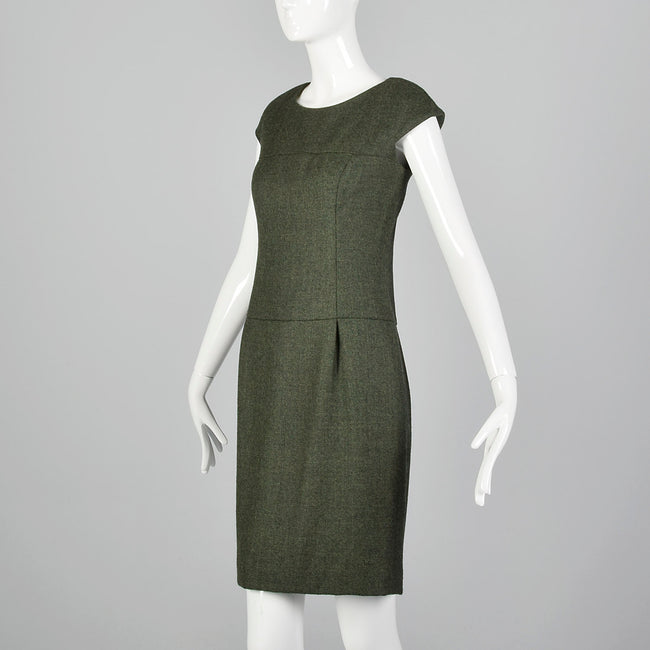 Classic Green Wool Dress by Norman Ambrose