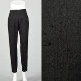 Small 1960s Black Cigarette Pants