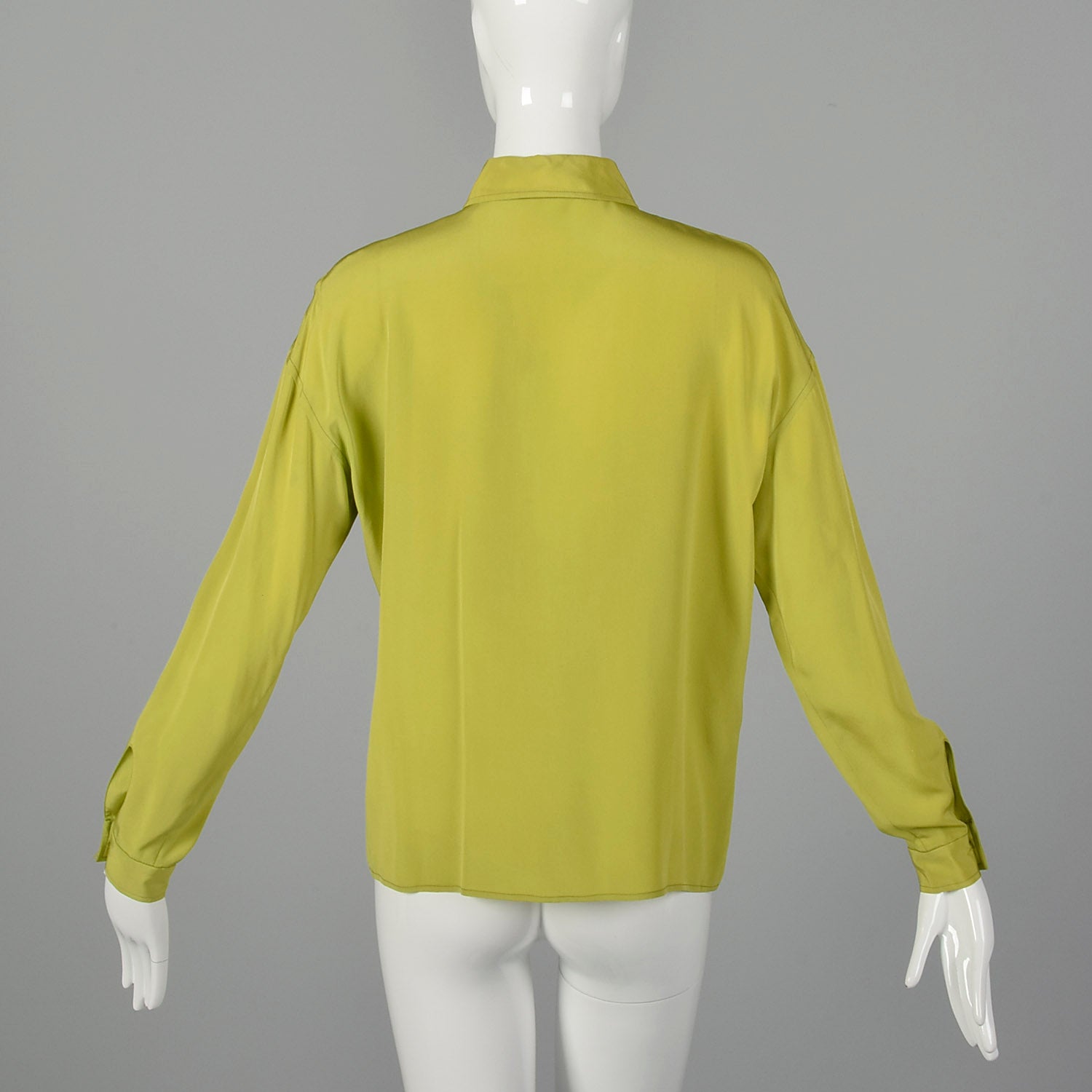 Medium 1950s Chartreuse Button Up Blouse