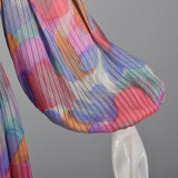 1990s Morton Myles Paint Stroke Silk Dress