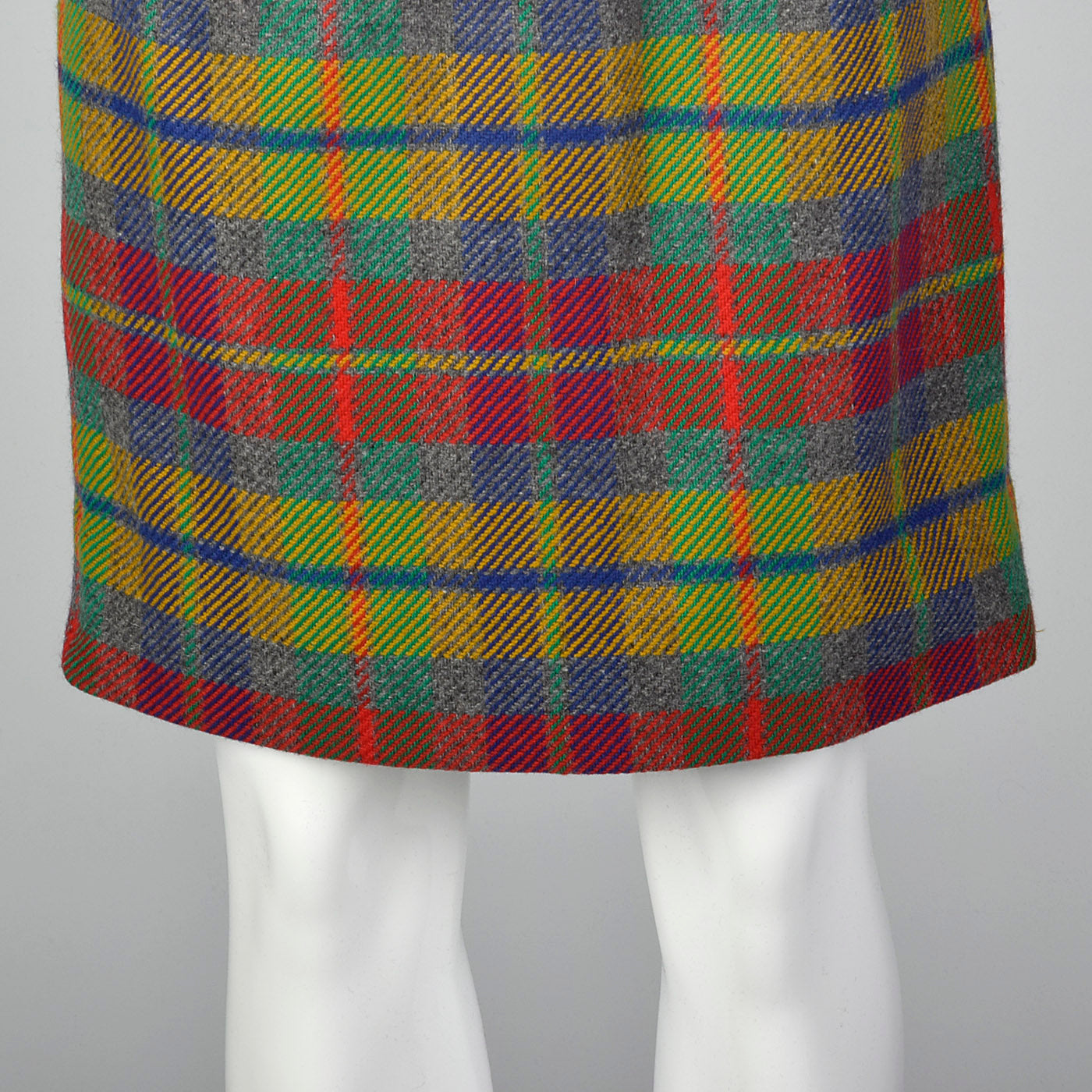 1990s Emanuel Ungaro Parallele Colorful Plaid Mini Skirt
