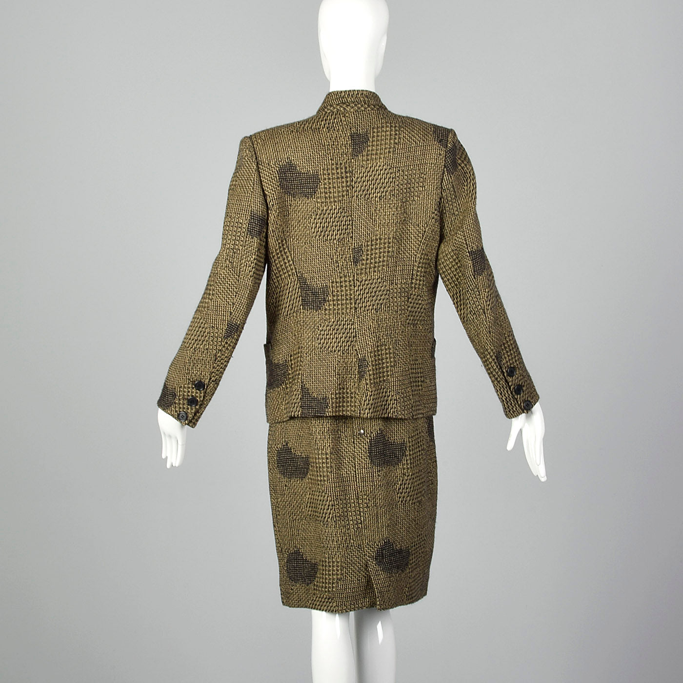 1980s Dorothee Bis Tweed Skirt Suit with Oversized Jacket