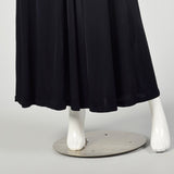 Large 1970s Palazzo Pant Jumpsuit Long Sleeve Flowy V Neck Hostess