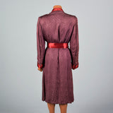 1940s Mens Rayon Robe with Art Deco Pattern