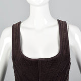 2000s Gary Graham Brown Corset Top