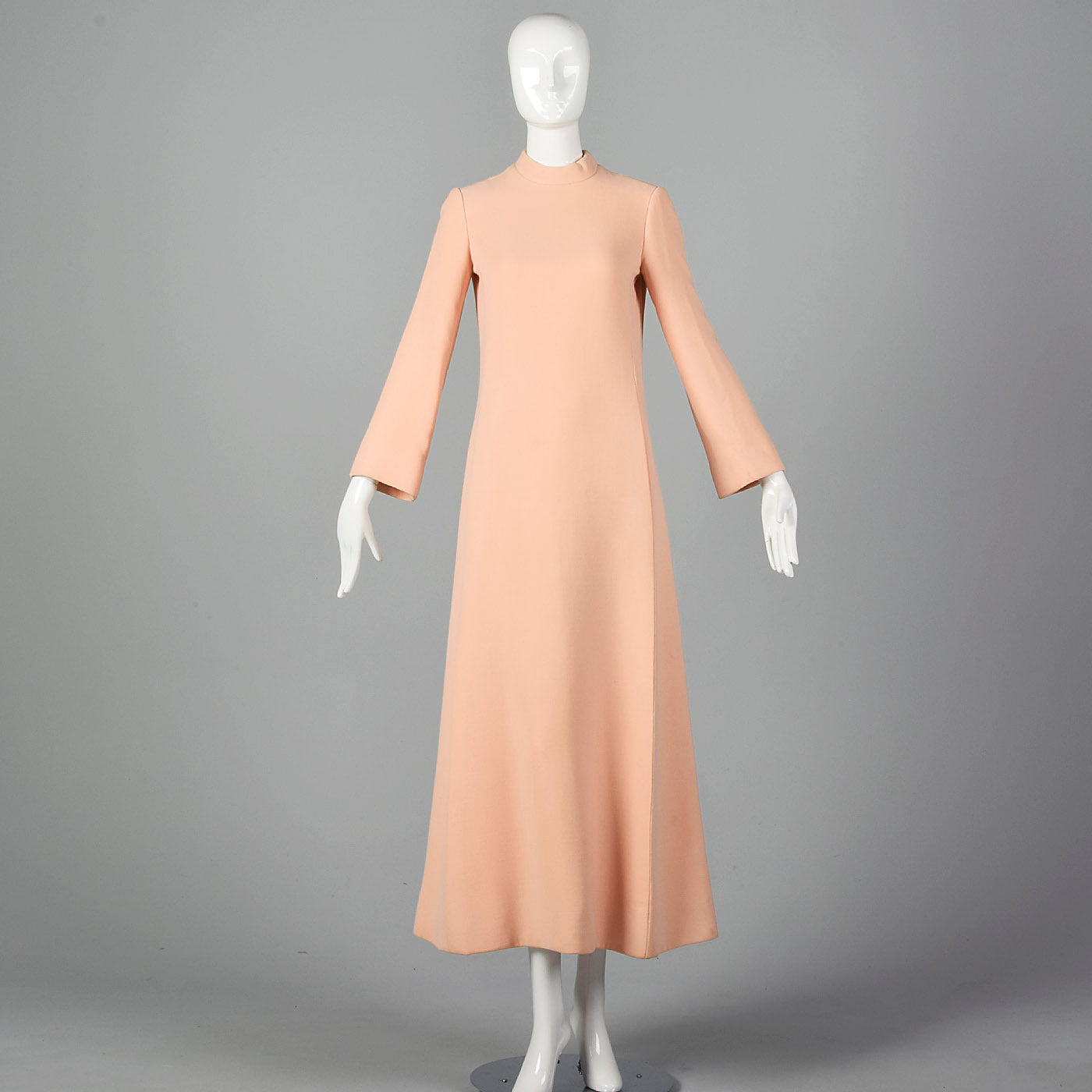 Small 1960s George Halley Blush Pink Gown Long Sleeve Winter Formal We Style & Salvage Small 1960s George Halley Blush Pink Gown Long Sleeve Winter Formal We Style & Salvage