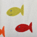 1950s Mens Terry Cloth Pull Over Shirt with Fish