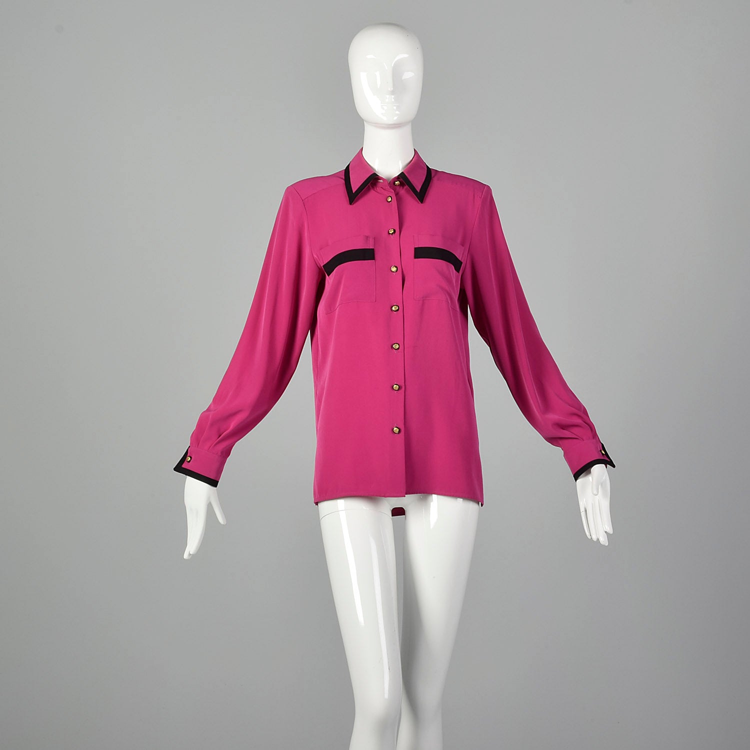 Small 1980s Magenta Jaeger Blouse