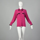 Small 1980s Magenta Jaeger Blouse