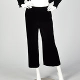 Small 1960s Black Velvet Two Piece Ensemble
