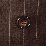 1940s Mens Brown Striped Jacket with Double Breasted Front