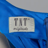 1950s Electric Blue Pencil Dress with Hip Sash