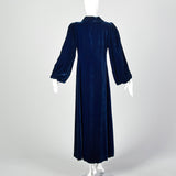 XXS 1940s Blue Velvet Opera Coat