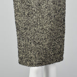 1960s Black and White Boucle Wool Skirt Suit