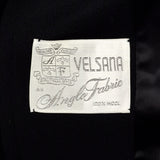 Small Black Heavyweight Wool 1970s Trench Coat