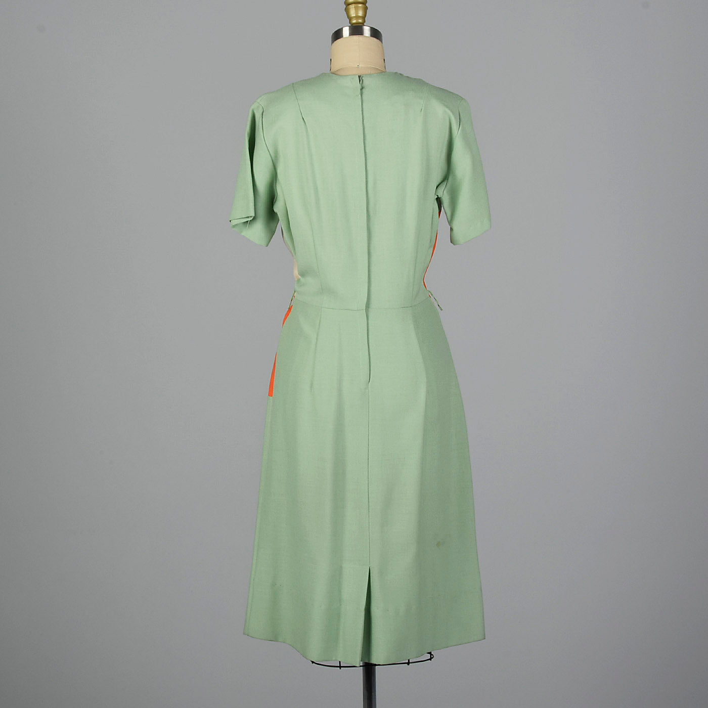 1950s Day Dress with Color Block Waist Style & Salvage 1950s Day Dress with Color Block Waist Style & Salvage