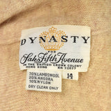Beige Dynasty Belted Sweater Dress