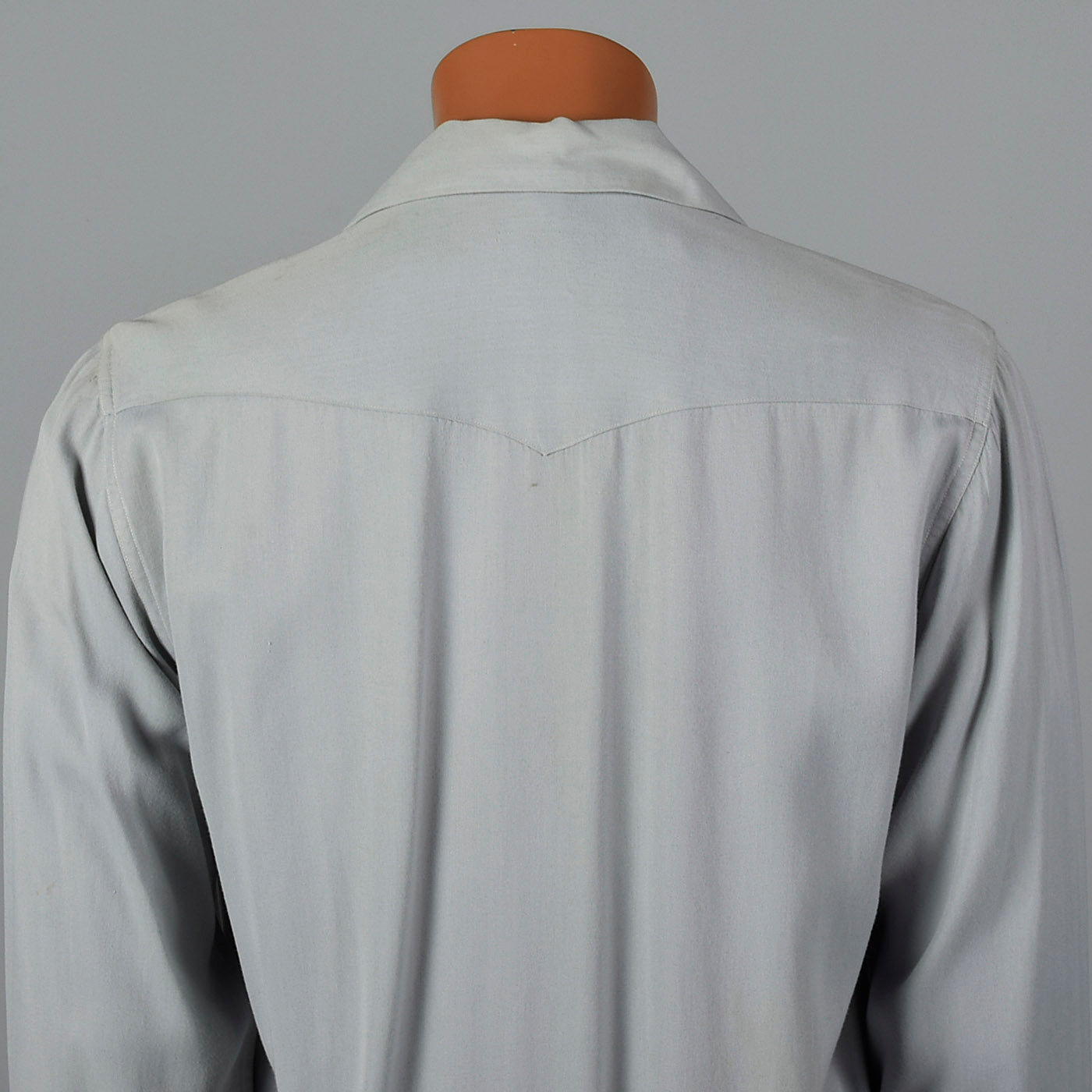 Late 1940s-Early 1950s Mens Gray Gabardine Shirt Jacket