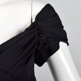 1990s Nicole Miller Off Shoulder Little Black Dress