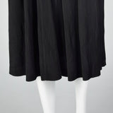 1950s Black Crystal Pleat Skirt