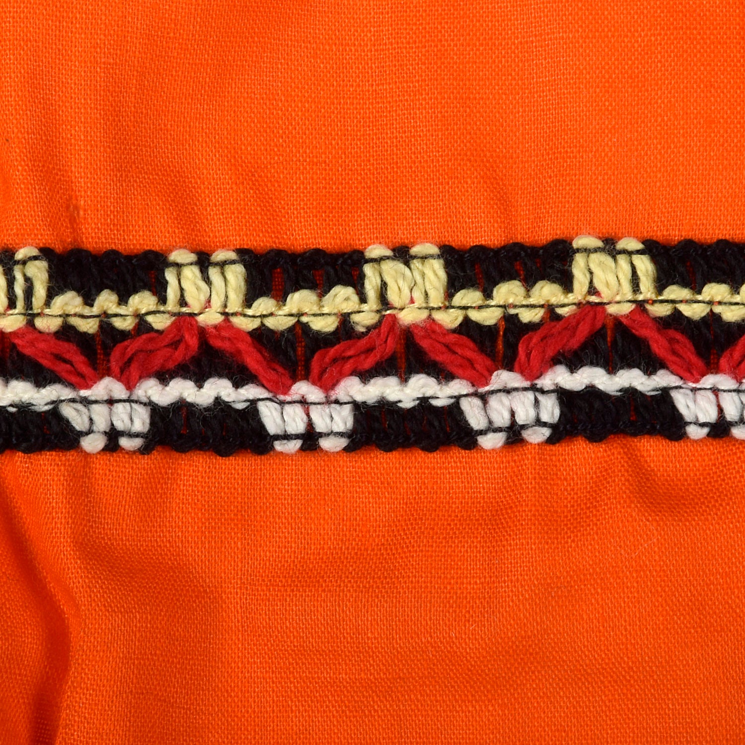 Medium 1960s Orange Peasant Top