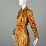 Small 1960s Gino Charles Malcolm Starr Psychedelic Velvet Dress