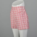 1950s Pink Plaid Shorts