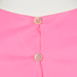 1960s Claire Sandra Lucie Ann Deadstock Pink Nightgown with Sheer Stripe