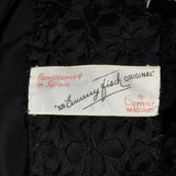 1950s Black Dress and Jacket Set in Hand Loomed Spiderweb Lace