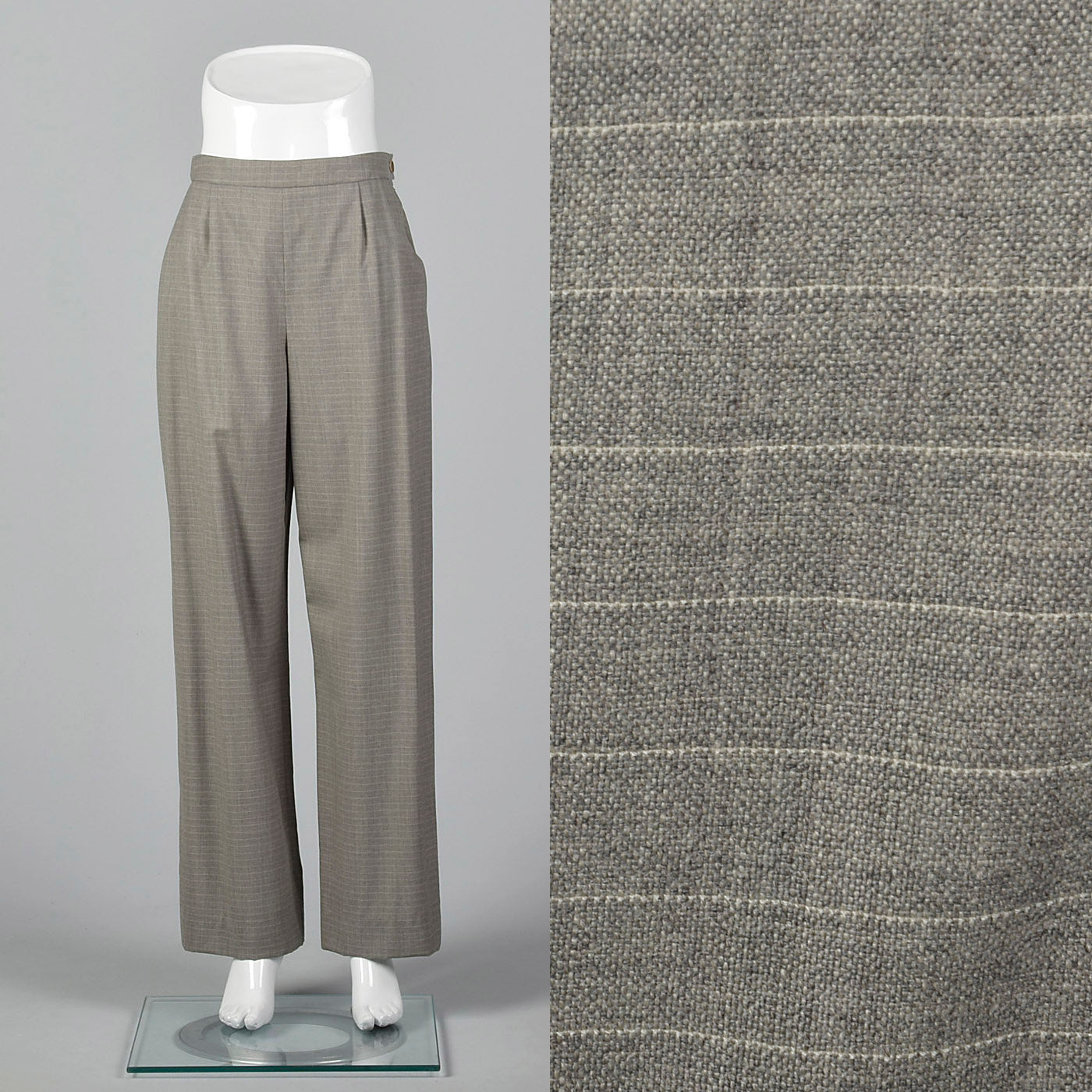 1990s Hermès Wool Pants in Heathered Gray 1990s Hermès Wool Pants in Heathered Gray
