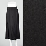 1980s Norma Kamali Black Mermaid Skirt with Pleated Hem