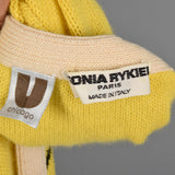 Medium Sonia Rykiel 1990s Yellow Heavy Cardigan Jacket