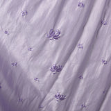 1950s Lavender Evening Dress with Floral Embroidery