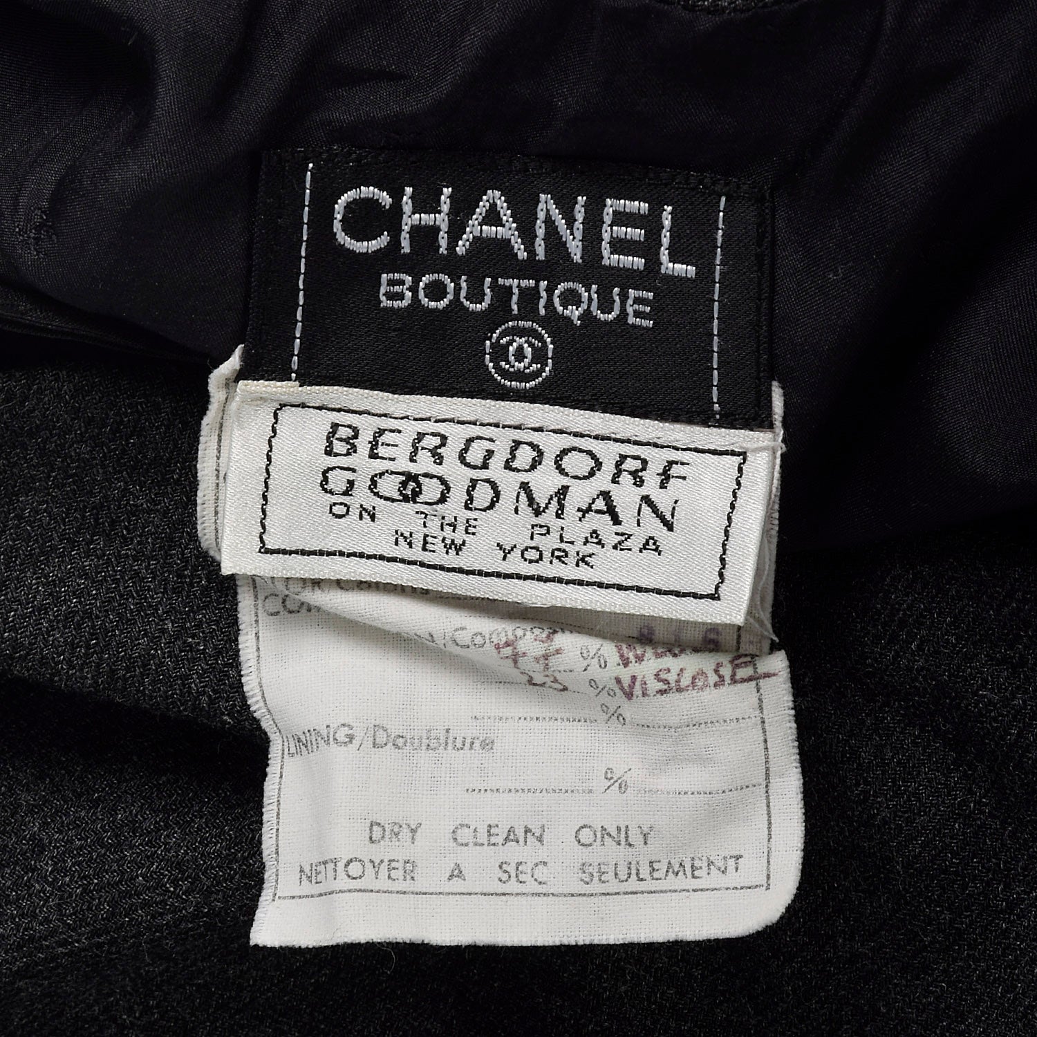 Small Chanel Boutique 1990s Gray Pleated Skirt