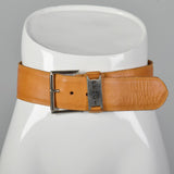 1980s Fendi Brown Wide Leather Belt