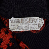 1980s Jaeger Oversized Abstract Sweater in Red & Black