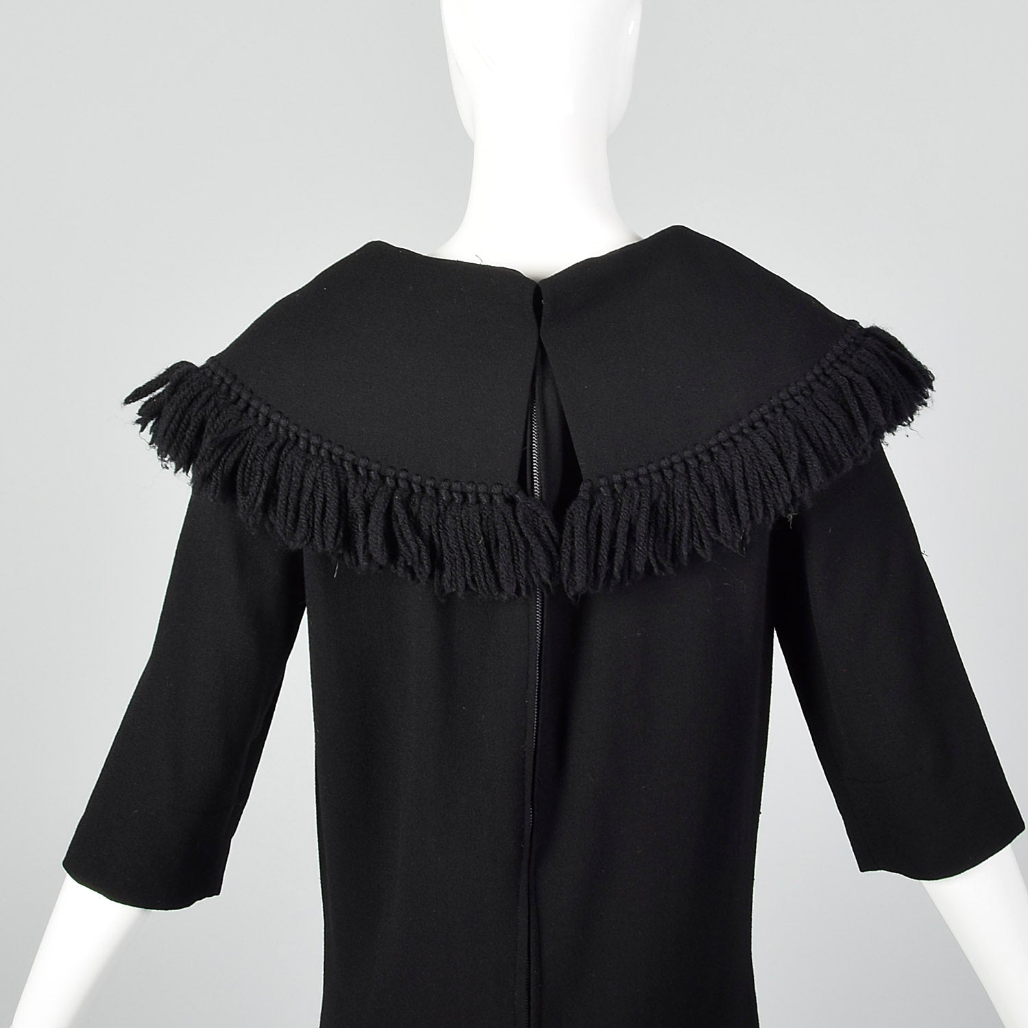 XXS 1960s Black Sack Dress