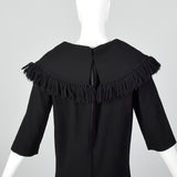 XXS 1960s Black Sack Dress