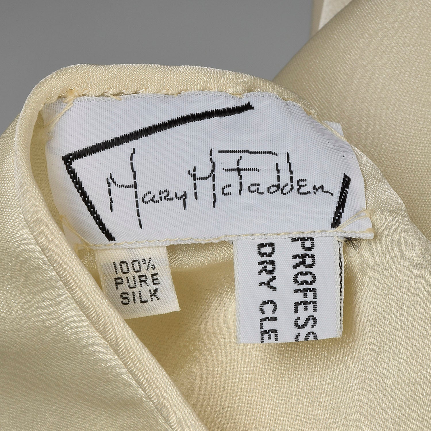 XS Mary McFadden 1990s White Ivory Maxi Skirt