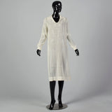 Small 1920s White Cotton Day Dress