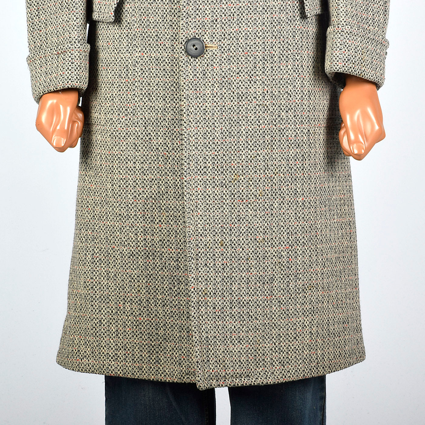 1950s Mens Tweed Overcoat