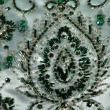 Small 1960s Saks Fifth Blue Beaded Maxi Dress