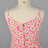 1960s Deadstock Pink Floral Dress
