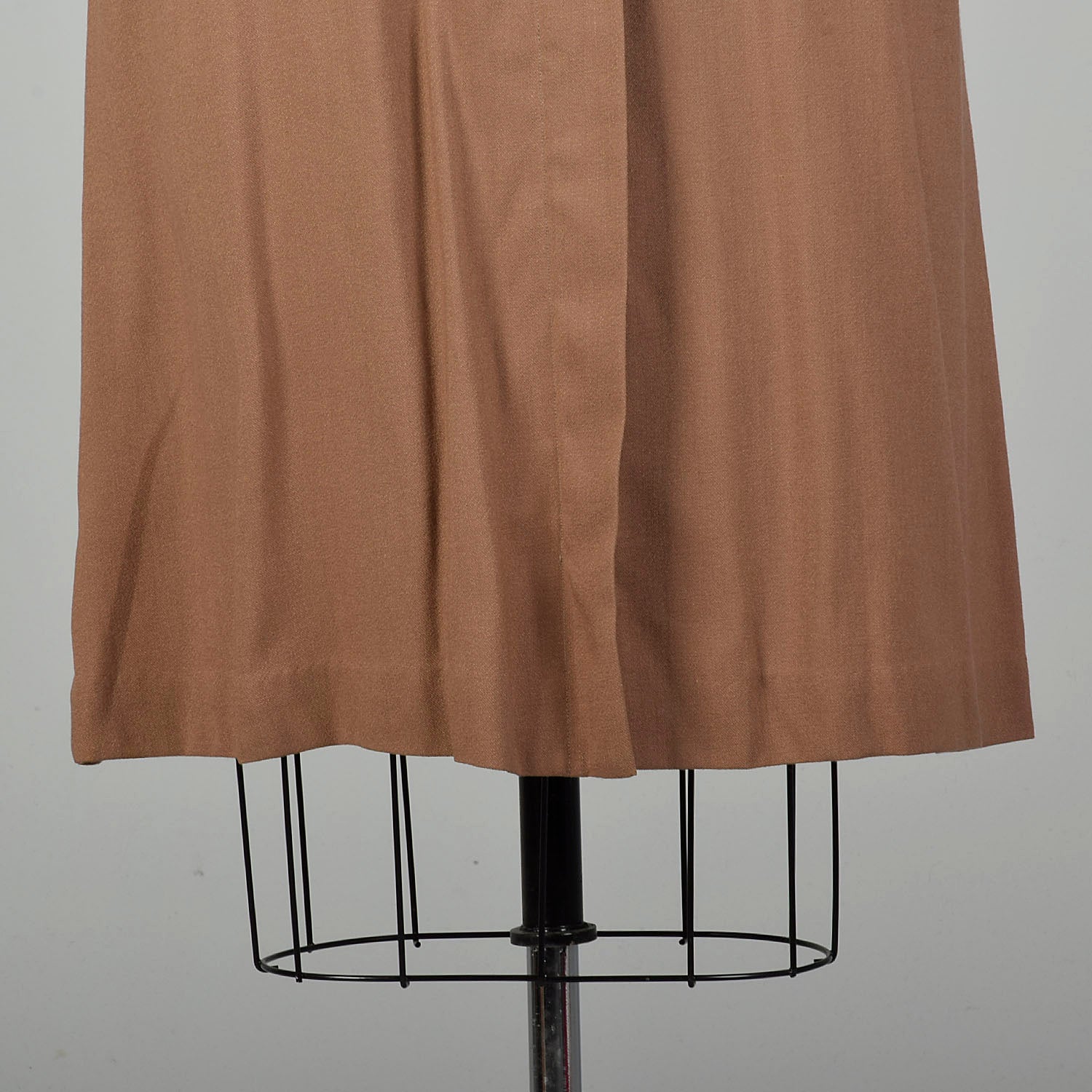 3XL 1950s Brown Day Dress Zip Front Short Sleeve Casual Volup