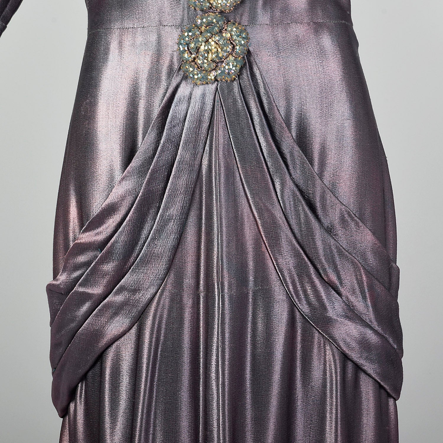 Small 1930s Iridescent Purple Gown