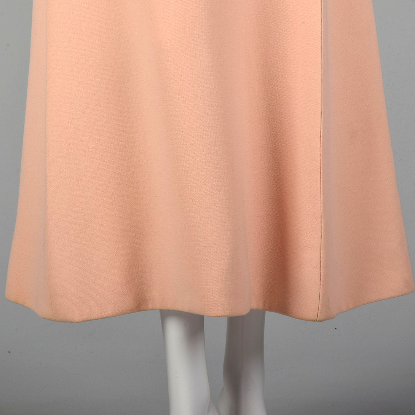 Small 1960s George Halley Blush Pink Gown Long Sleeve Winter Formal Wedding Dress